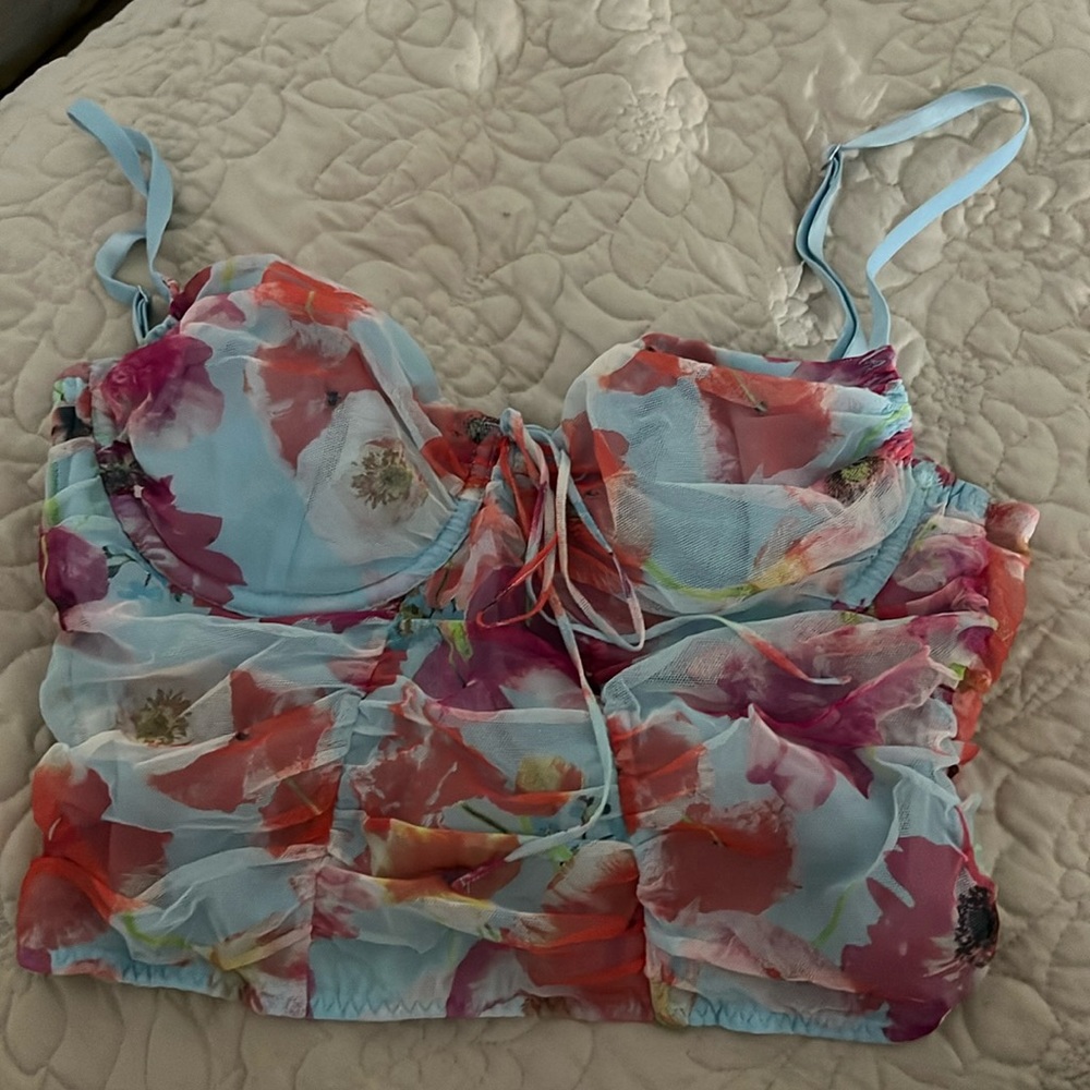 victoria secret flower corset